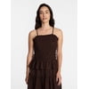 Time and Tru Women's Smocked Tank Top, Sizes XS-XX