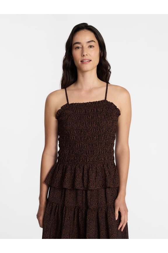 Women's Smocked Tank Top, Sizes XS-XXXL