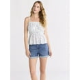 thumbnail image 1 of Time and Tru Women's Smocked Tank Top, Sizes XS-XXXL, 1 of 4