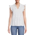 thumbnail image 1 of Time and Tru Women's Smocked Yoke Top, 1 of 5