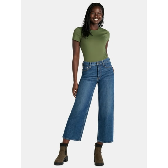 Time and Tru Women's Smoothing Bodysuit with Short Sleeves, Sizes XS-XXXL
