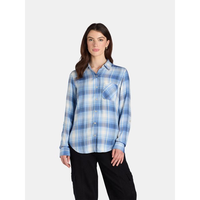 Time and Tru Women's Long Sleeve Soft Shirt