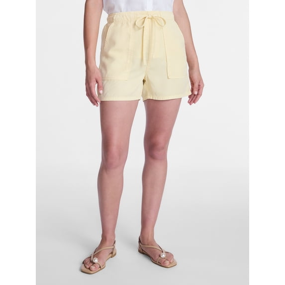 Time and Tru Women’s Soft High Rise Utility Shorts, 4” Inseam, Sizes XS-XXXL