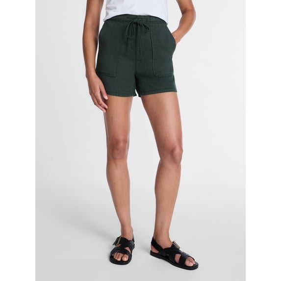 Time and Tru Women's Soft Utility Shorts, 4" Inseam, Sizes XS-XXXL