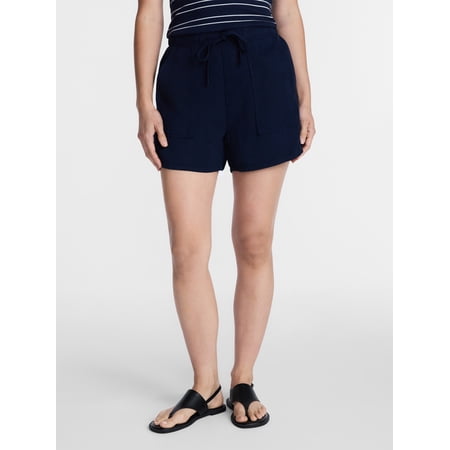 Time and Tru Women’s Soft High Rise Utility Shorts, 4” Inseam, Sizes XS-XXXL