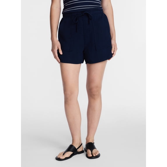 Time and Tru Women’s Soft High Rise Utility Shorts, 4” Inseam, Sizes XS-XXXL
