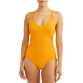 thumbnail image 1 of Time and Tru Women's Solid Rib One-Piece Swimsuit, 1 of 4