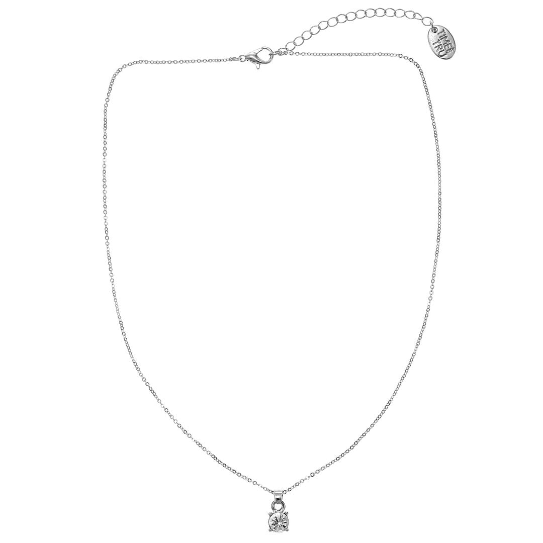 Time and Tru Womens Solitaire Pendant Necklace  (图1)