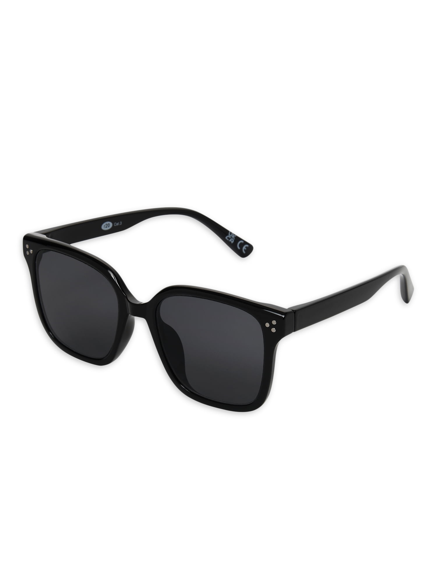 Time and Tru Women's Square Black Sunglasses