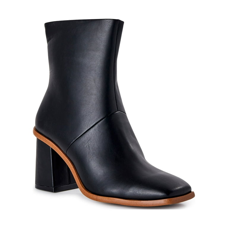 Time and Tru Women s Square Toe Dress Booties Walmart