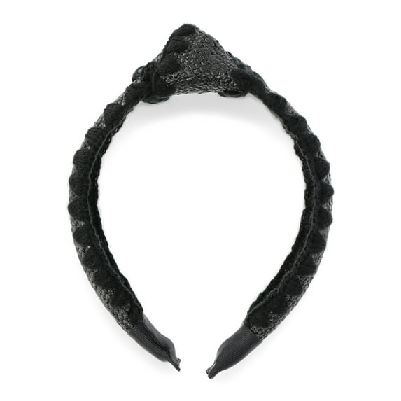 Time and Tru Women's Twist Top Headband, Black