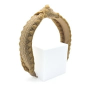 Time and Tru Women's Stitched Edge Headband, Ivory