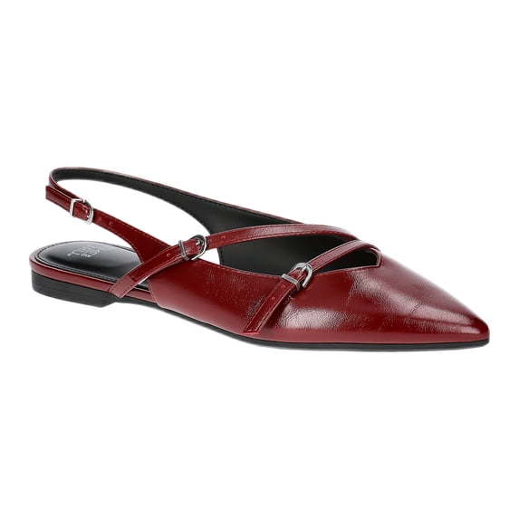 Time and Tru Women's Strappy Sling Back Flats