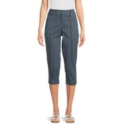 Time and Tru Women's Stretch Capri Pants, 21" Inseam, Sizes 2-20