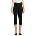 Time and Tru Women's Stretch Capri Pants, 21" Inseam, Sizes 220