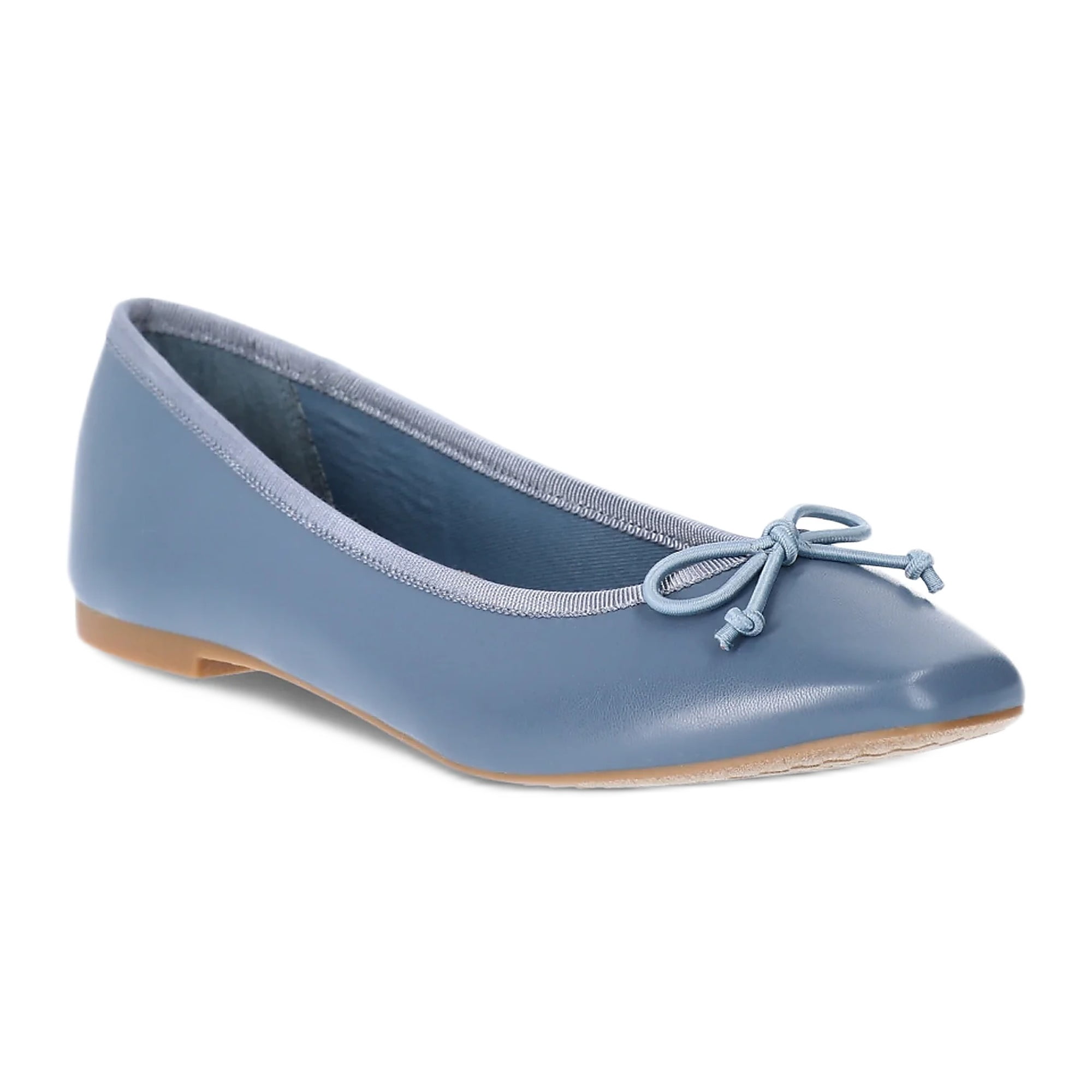 Time and Tru Women's Faux Leather Ballet Flats
