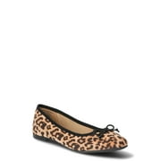 Time and Tru Women's Faux Leather Ballet Flats