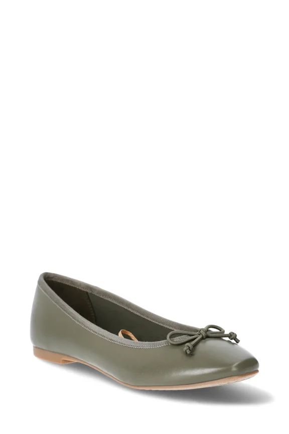 Women's Faux Leather Ballet Flats