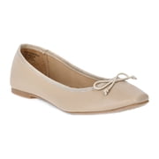 Time and Tru Women's Faux Leather Ballet Flats