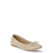 Time and Tru Women's Faux Leather Ballet Flats