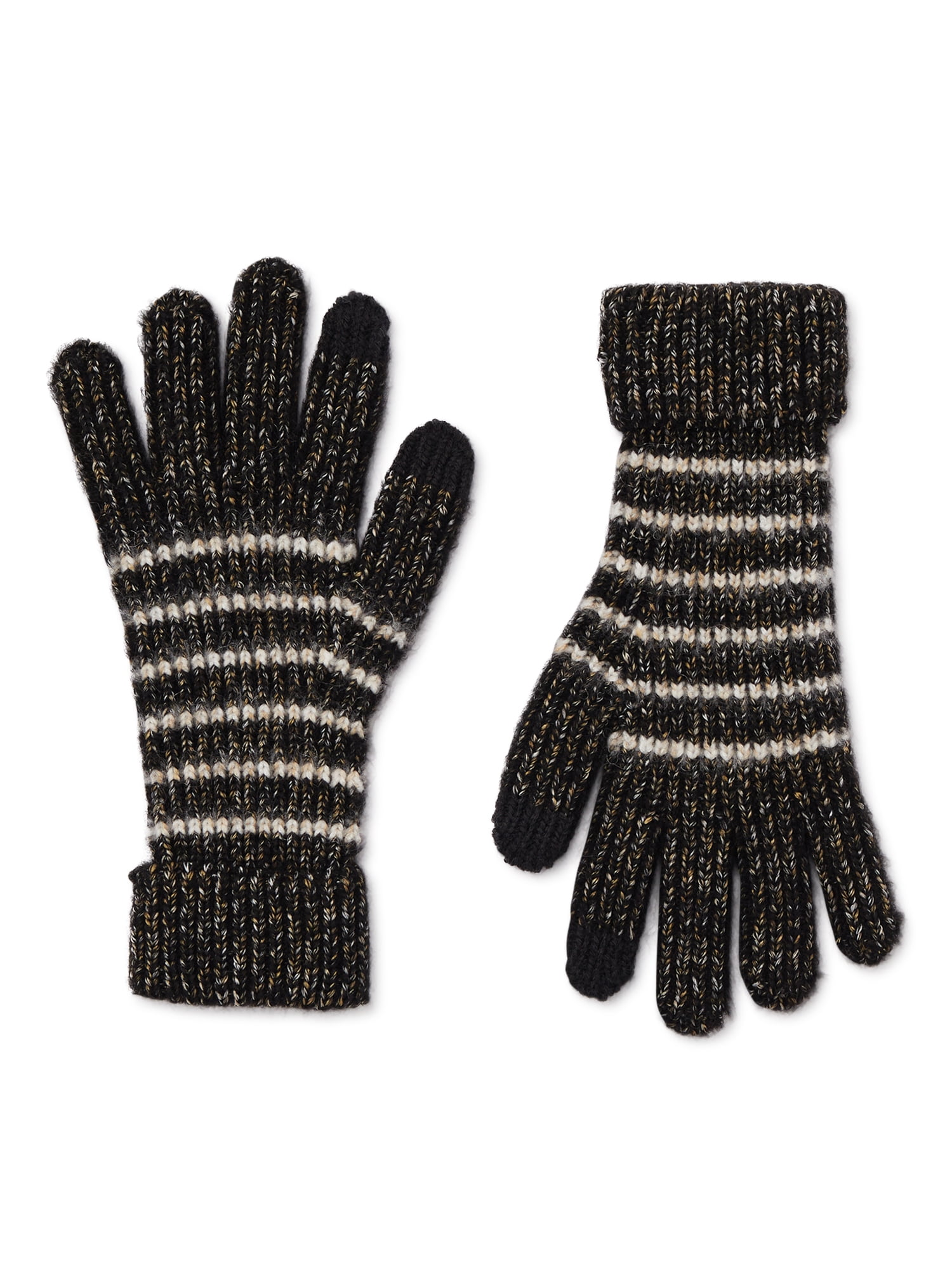 Time and Tru Women's Stripe Knit Gloves - Walmart.com