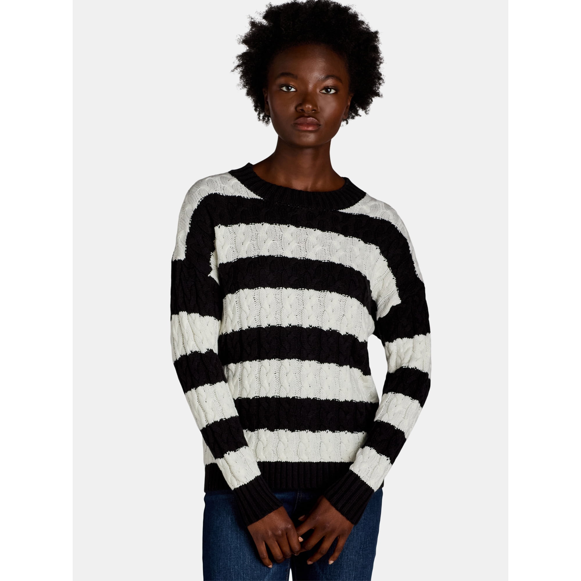 Time and tru striped sweater store