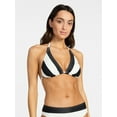 thumbnail image 1 of Time and Tru Women's Stripe a Pose Long Triangle Top, Sizes XS-XL, 1 of 4