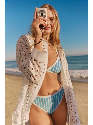 Women's Scoop Neck Bikini Top Plus Size | Sandy Beach 2x / Sandy Beach