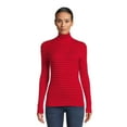thumbnail image 1 of Time and Tru Women's Striped Ribbed Turtleneck, Sizes XS-XXXL, 1 of 7