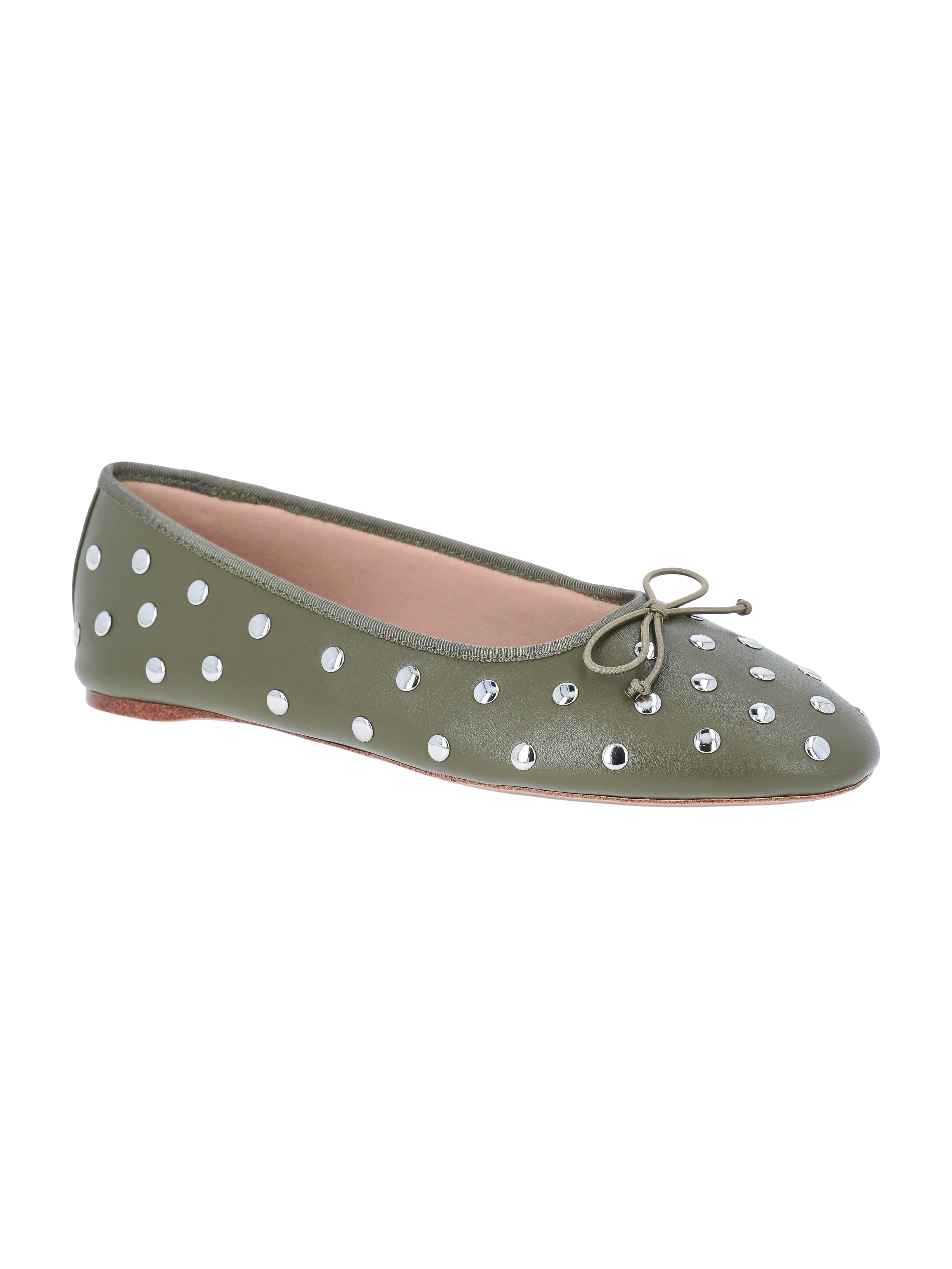 Time and Tru Women's Studded Ballet Flat