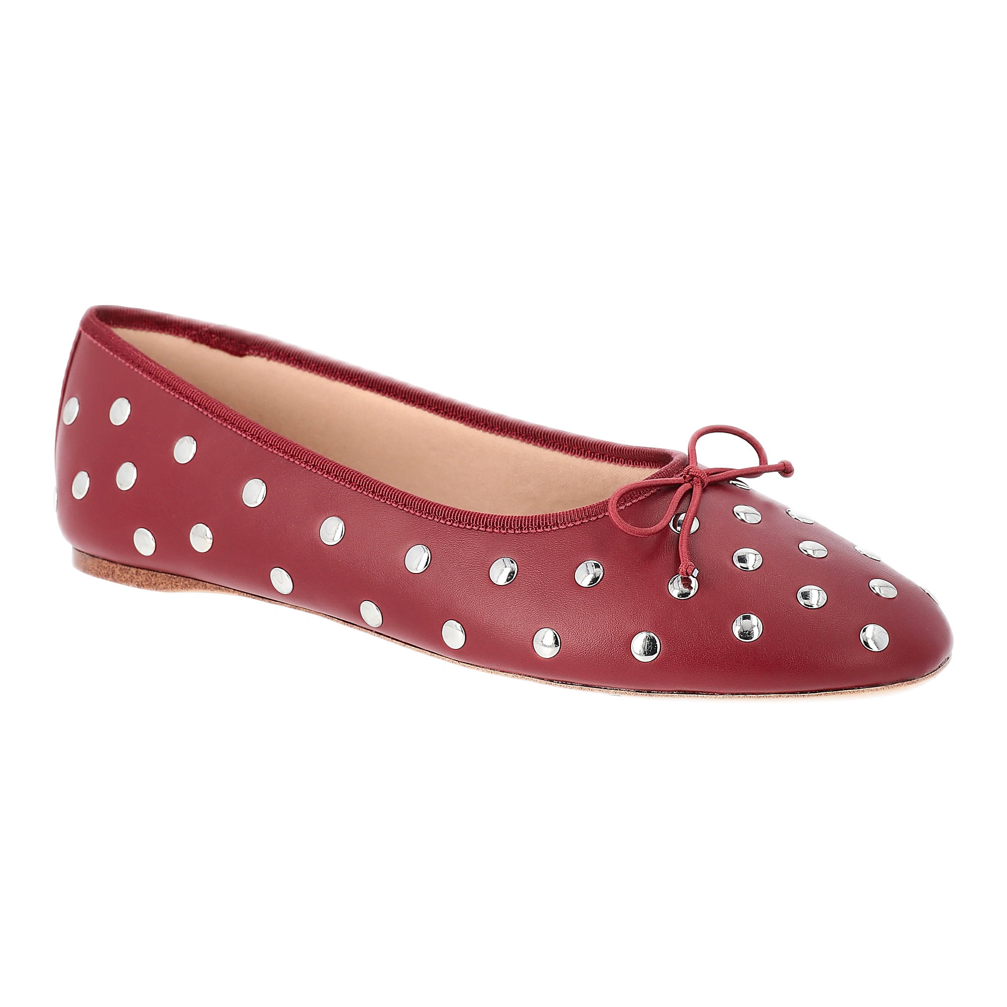 Time and Tru Women's Studded Ballet Flat