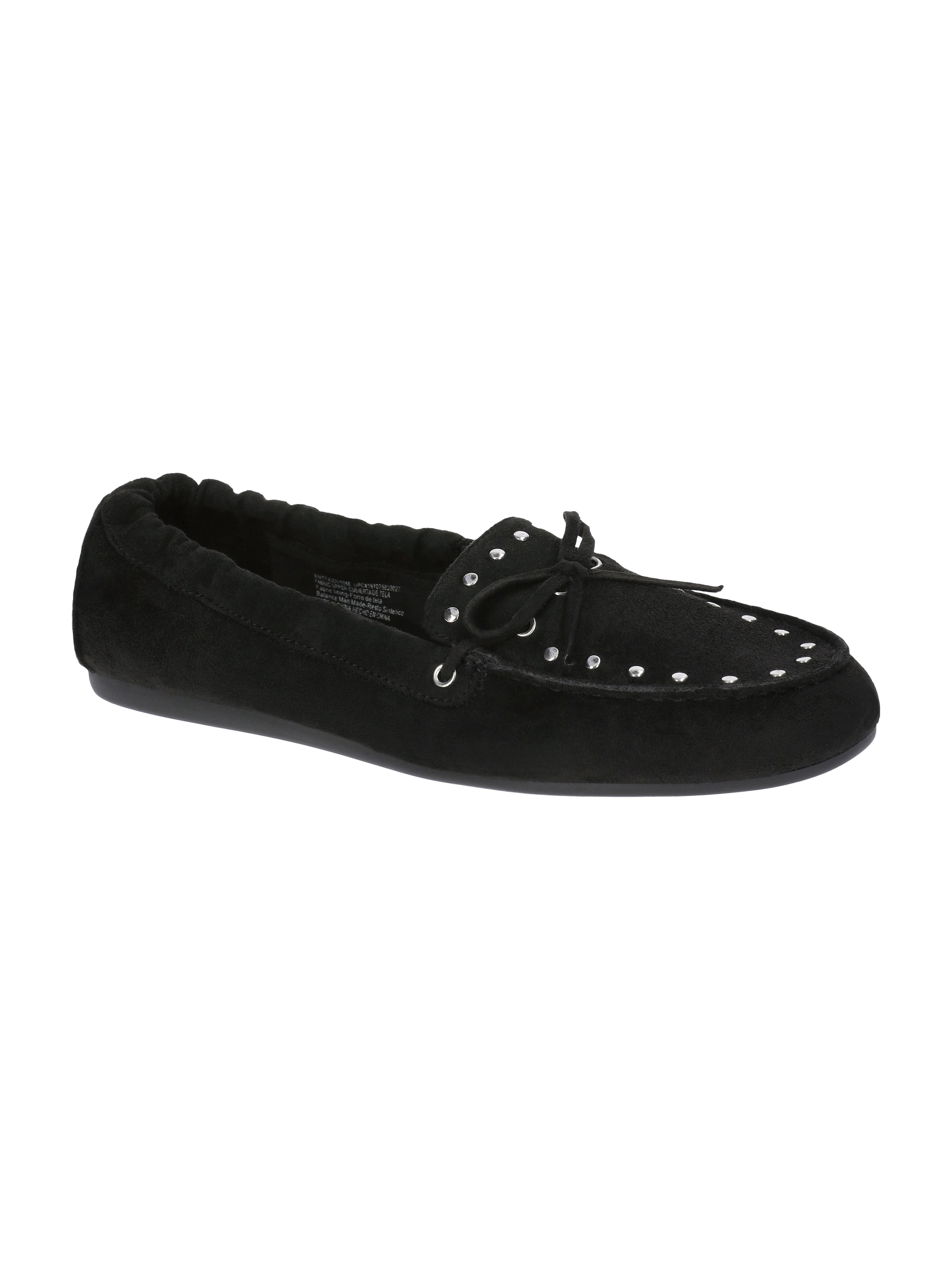 Time and Tru Women's Studded Faux Suede Moccasin Loafers