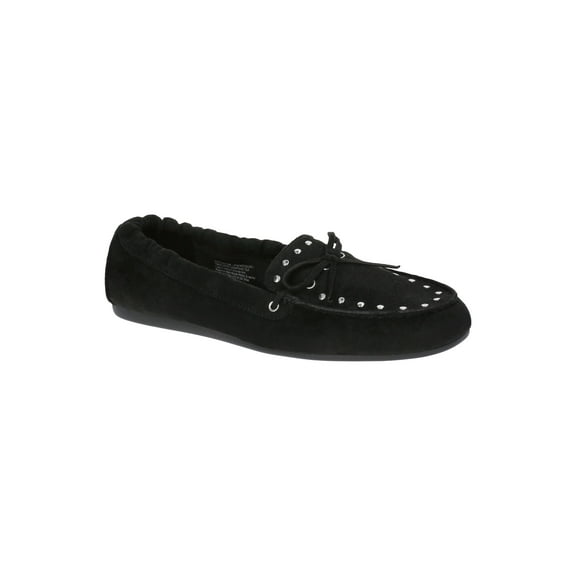 Time and Tru Women's Studded Faux Suede Moccasin Loafers