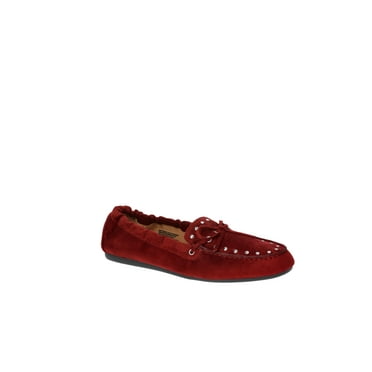 Time and Tru Women's Studded Faux Suede Moccasin Loafers