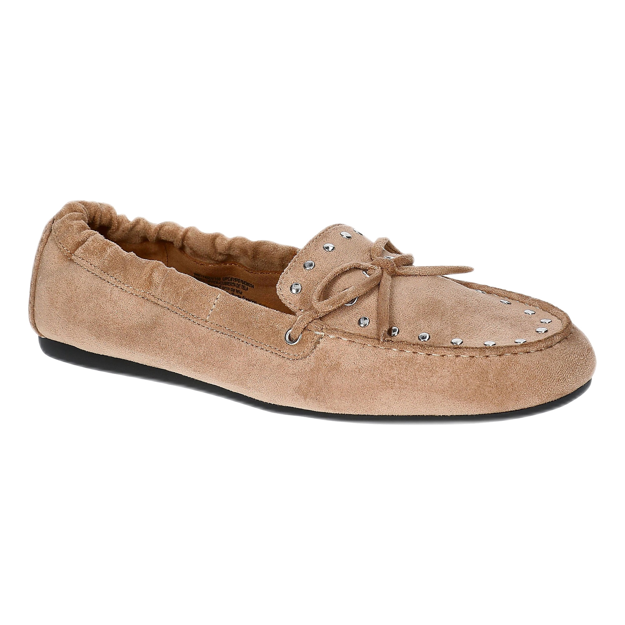 Time and Tru Women's Studded Faux Suede Moccasin Loafers