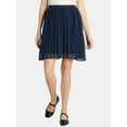 thumbnail image 1 of Time and Tru Women's Sunburst Pleat Mini Skirt, Sizes XS-XXXL, 1 of 4