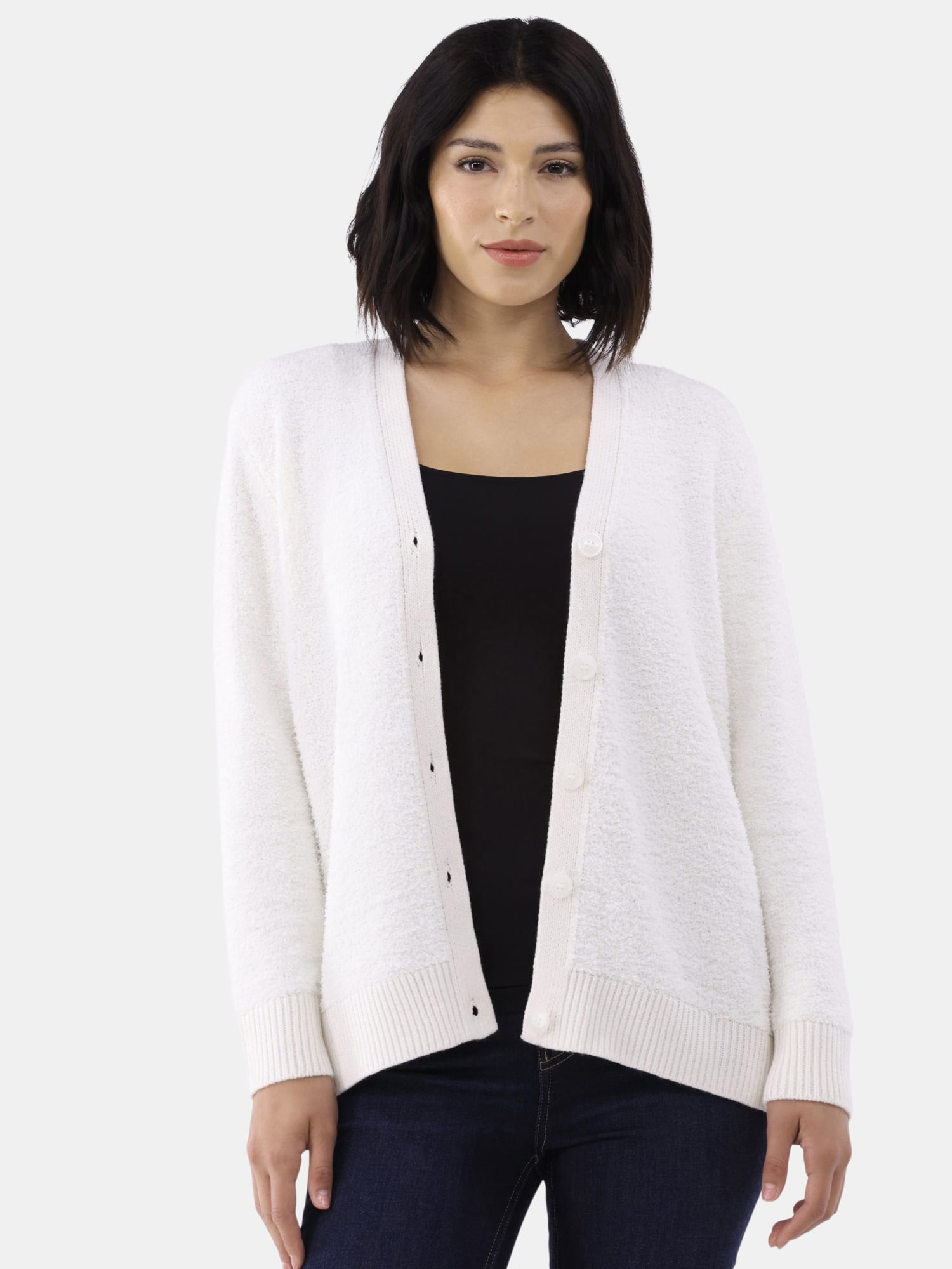 Time and Tru Women's Super Soft Button Cardig