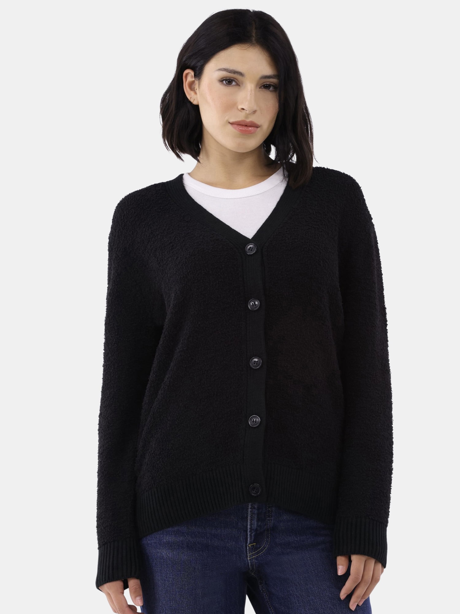 Time and Tru Women's Super Soft Button Cardig