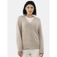 thumbnail image 1 of Time and Tru Women's Super Soft Button Cardigan, Sizes XS-XXXL, 1 of 5