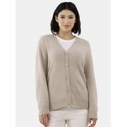 Time and Tru Women's Super Soft Button Cardigan, Sizes XS-XXXL