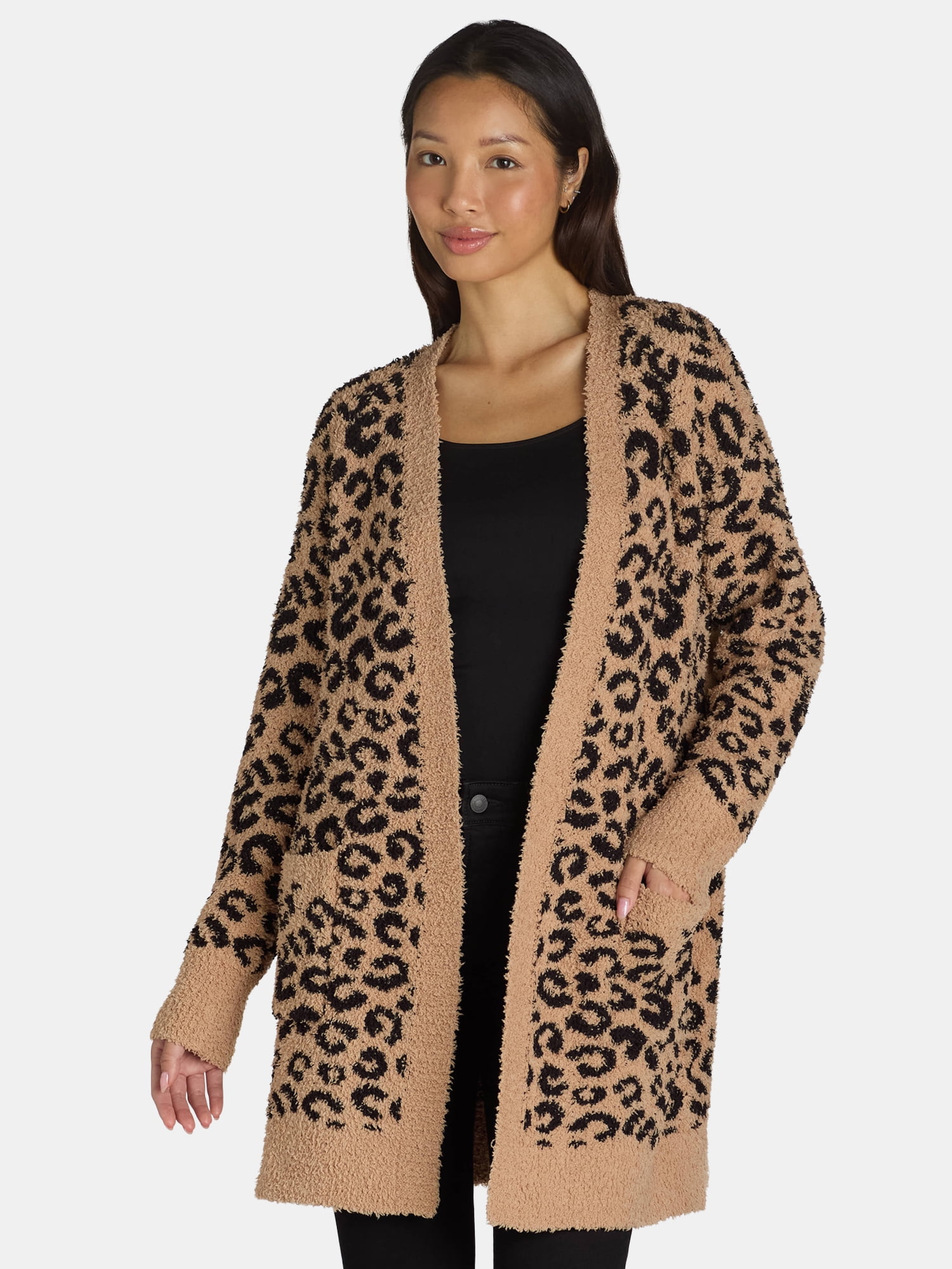 Time and Tru Women's Super Soft Cardigan, Size XS-XXXL Time and Tru Women's Super Soft Cardigan, Size XS-XXXL