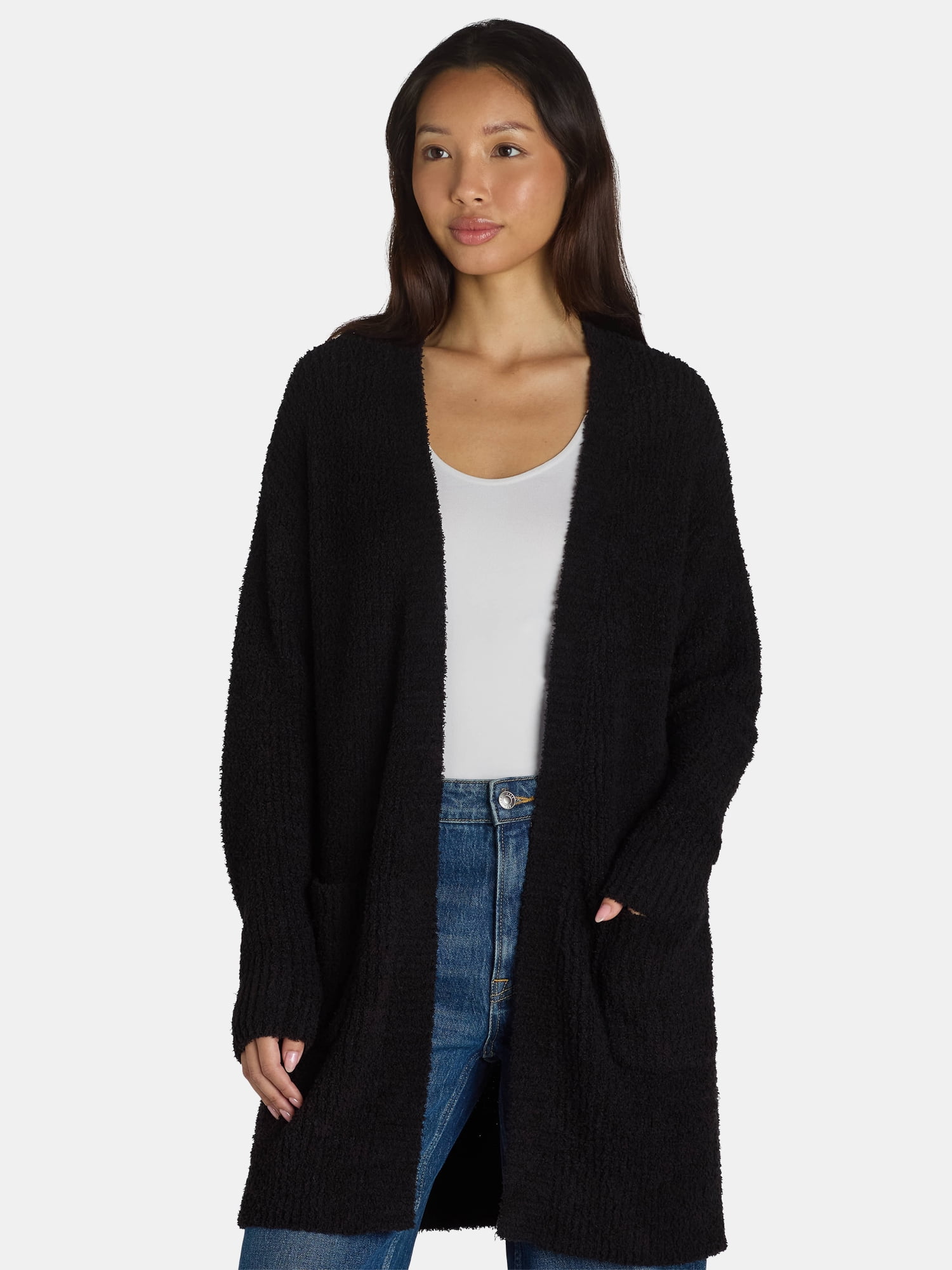 Time and Tru Women's Super Soft Cardigan, Size XS-XXXL Time and Tru Women's Super Soft Cardigan, Size XS-XXXL