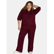 Time and Tru Women's and Women's Plus Sweater Hoodie and Pants Set, 2-Piece, Sizes XS-4X