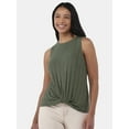 thumbnail image 1 of Time and Tru Women's Sweater Knit Twist Front Tank Top, Lightweight, Sizes XS-XXXL, 1 of 5