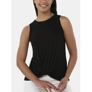 TIME AND TRU Women's Sweater Knit Twist Front Tank Top, Lightweight, Sizes XS-XXXL