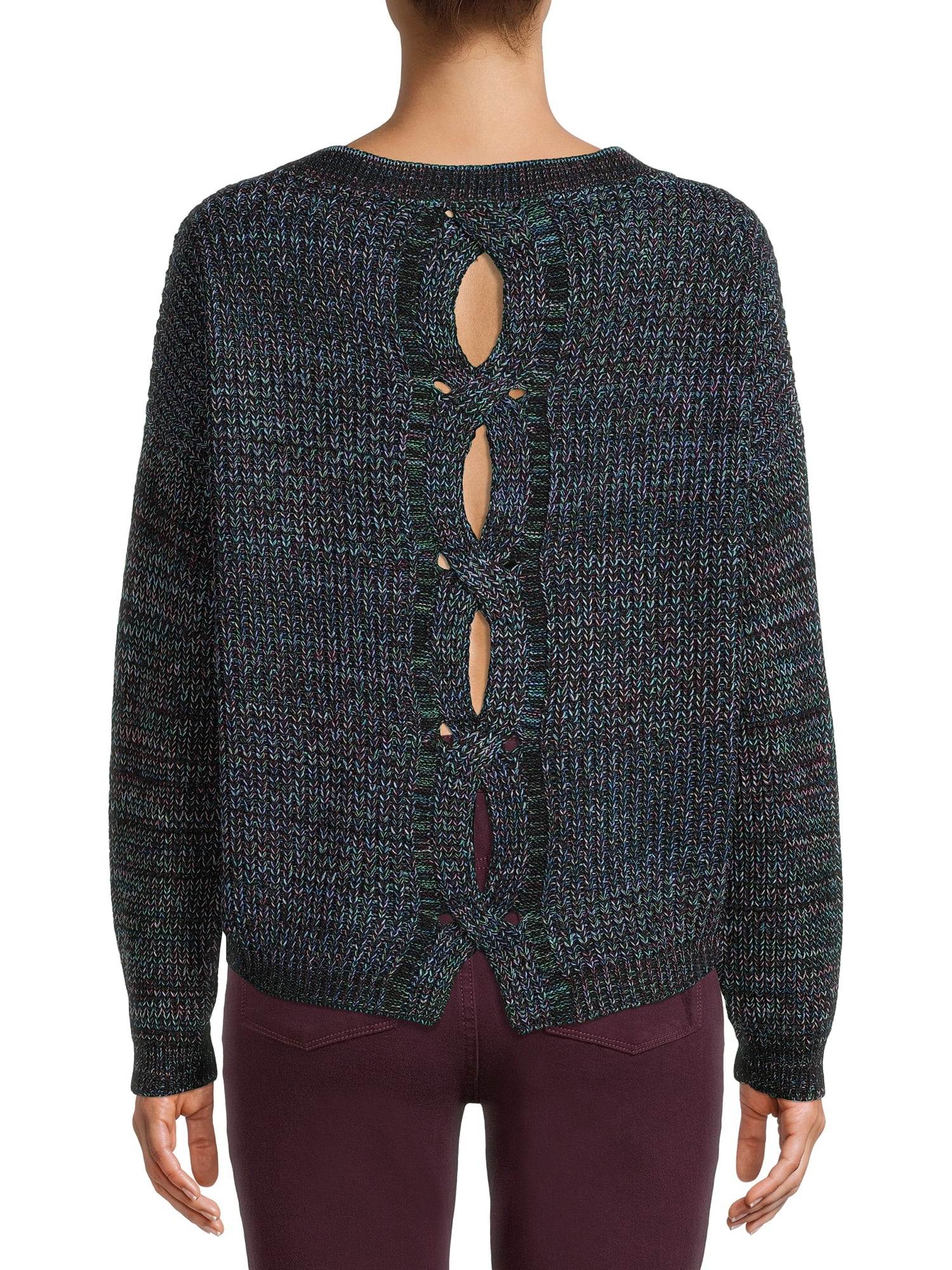 Cable knit split hotsell back pullover sweater