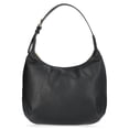 thumbnail interactive-video image 1 of Time and Tru Women's Sybil Faux Leather Hobo Handbag, Black, 1 of 6