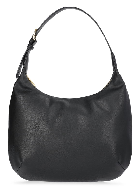 Women's Sybil Faux Leather Hobo Handbag, Black