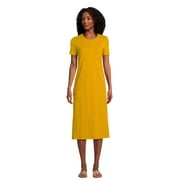 Time and Tru Women's T-Shirt Midi Dress, Sizes XS-XXXL