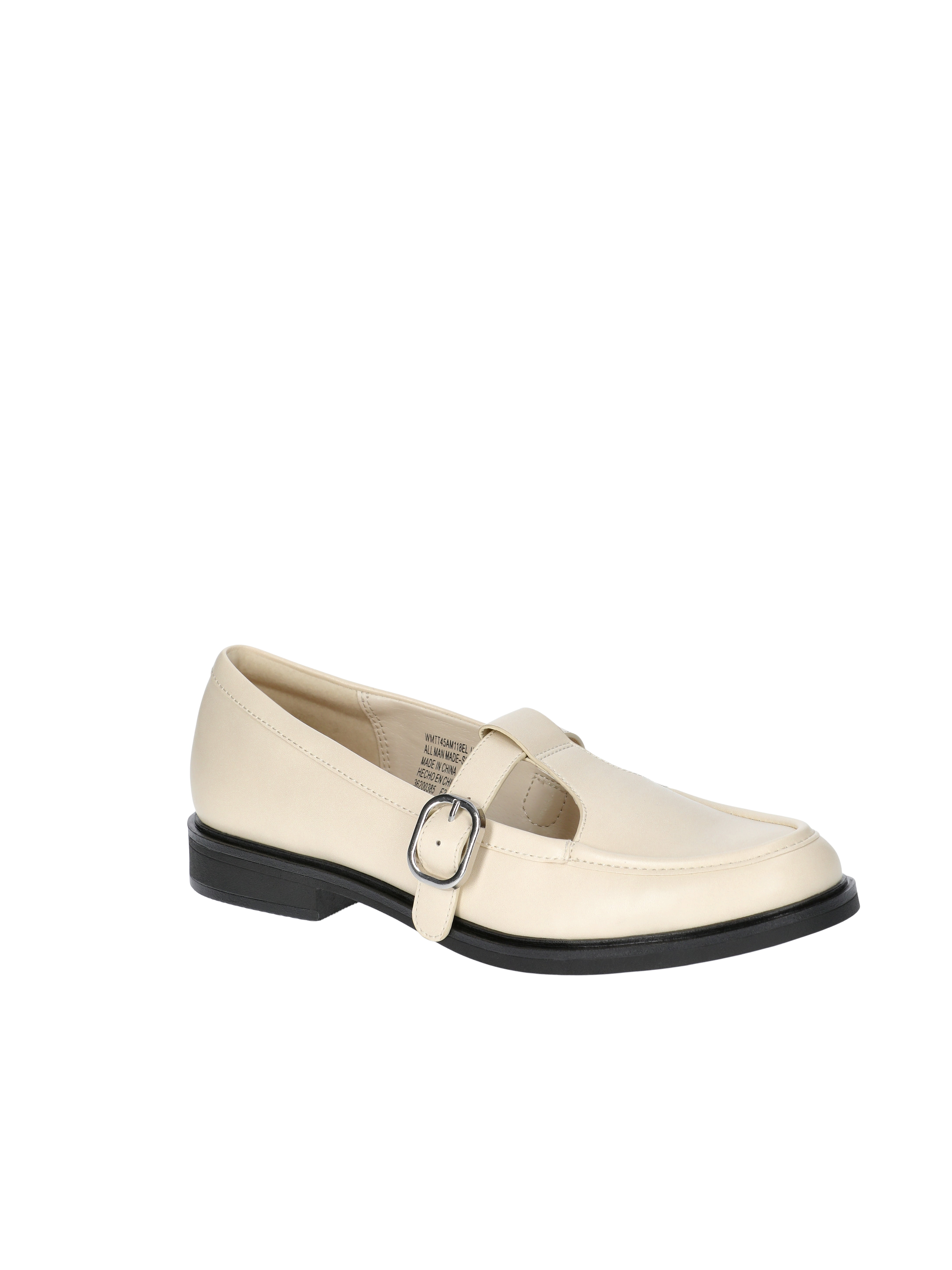 Time and Tru Women's Faux Leather T Strap Mary Jane Loafers